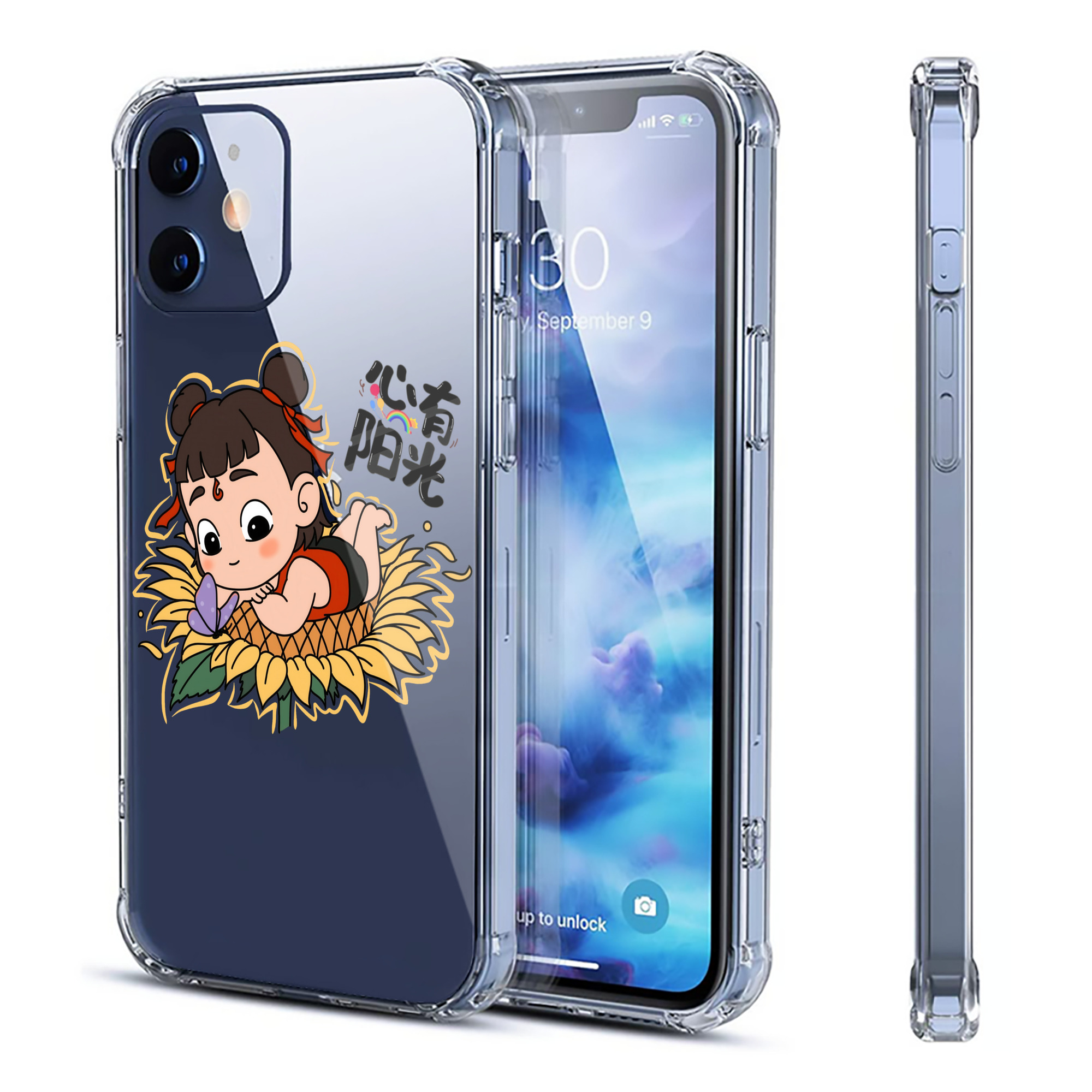 （画像用） Ne Zha 2 ナタ 魔童の大暴れ 【iPhone 12シリーズ対応】透明スマホケース（クリアソフトケース）